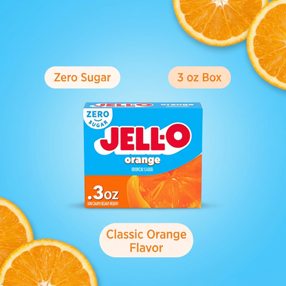 Jell-O Sugar Free Orange Gelatin Dessert Mix, 0.30 oz (Pack of 5) Jell-O