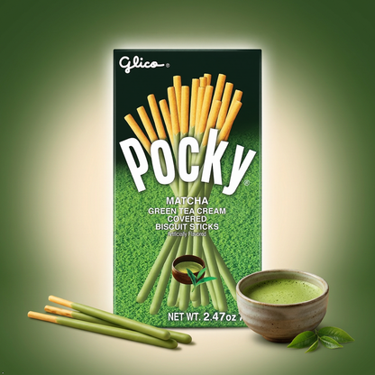 Glico Pocky Matcha Green Tea Biscuit Sticks, 70 g (Pack of 3) Pocky