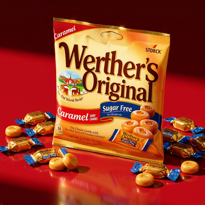 Werther's Original Sugar Free Caramel Hard Candies, 2.75 oz (Pack of 12) Werther's Original