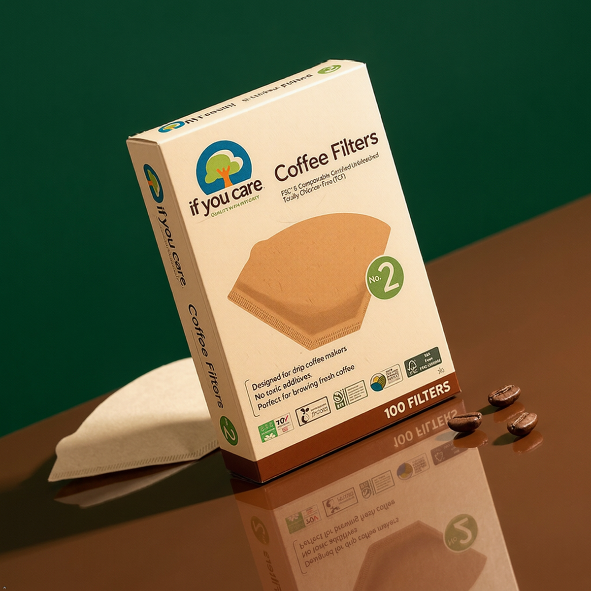 If You Care No. 2 Unbleached Cone Coffee Filters, Chlorine-Free, Compostable If You Care