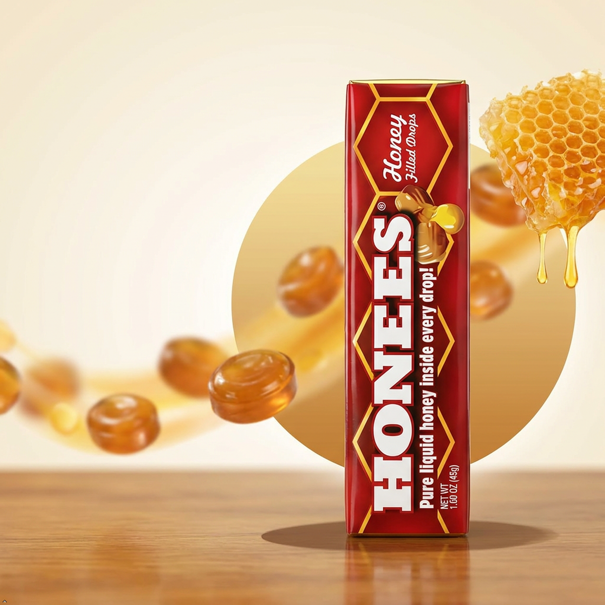 Honees Honey Filled Drops - (Pack of 24) - 1.6 oz Honees