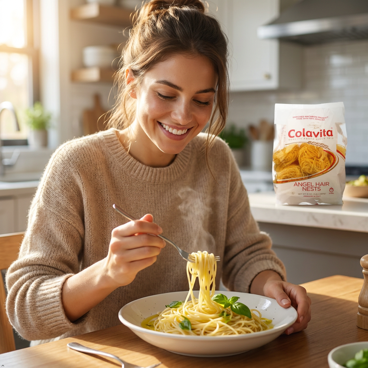 Colavita Pasta Nest Angel Hair 16 oz (Pack of 2) Colavita