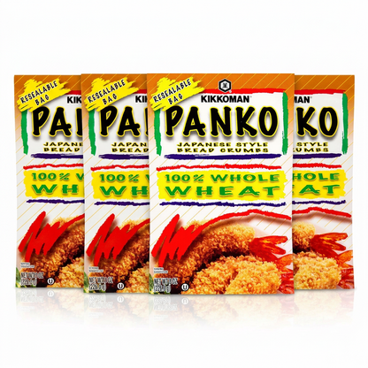 Kikkoman Panko Japanese Style Bread Crumbs Whole Wheat, 8 oz (Pack of 4) Kikkoman