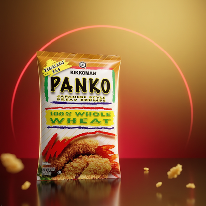 Kikkoman Panko Japanese Style Bread Crumbs Whole Wheat, 8 oz (Pack of 4) Kikkoman