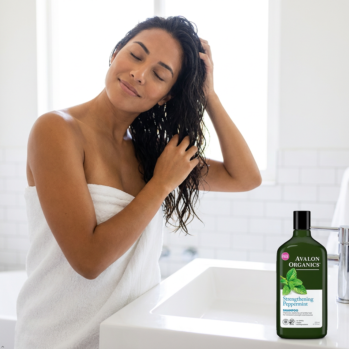Avalon Organics Strengthening Peppermint Shampoo, 11 oz (Pack of 3) Avalon Organics