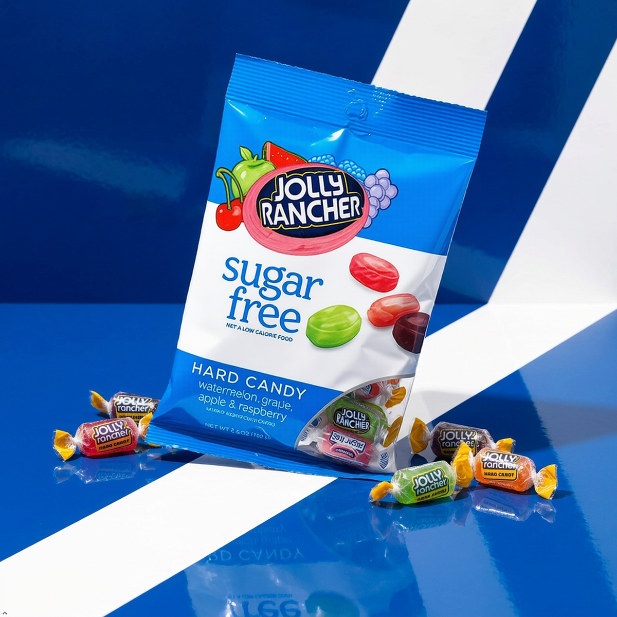 Jolly Rancher Sugar Free Hard Candy Assortment Peg Bag - 3.6 oz - (Pack of 2) Jolly Rancher