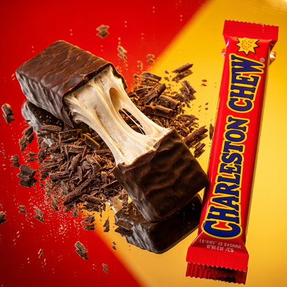 Charleston Chew Strawberry - 53.2g CLASSIC RETRO AMERICAN CANDY BAR - 8 BARS Charleston Chew