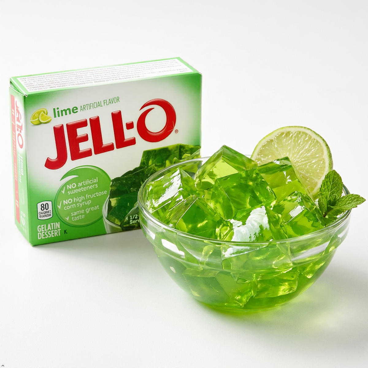 Jell-o, Gelatin Dessert, Lime (Pack of 2) Jell-O