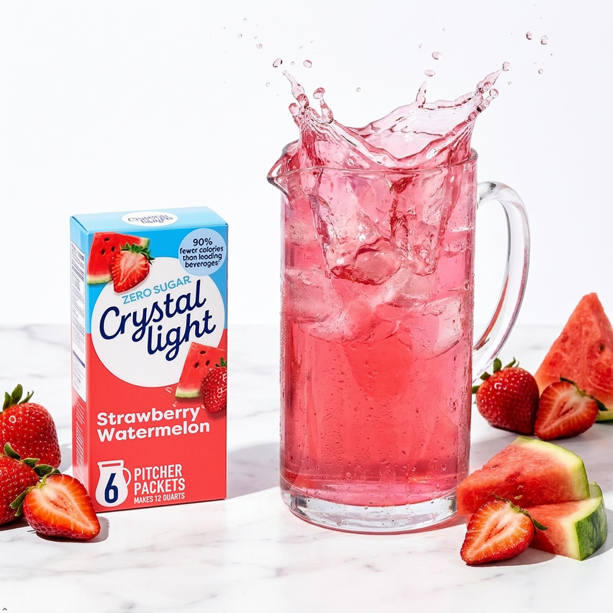 Crystal Light Drink Mix, Zero Sugar Powdered Water Enhancer (Pack of 4) Crystal Light