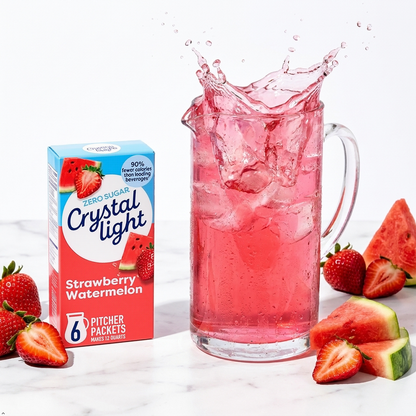 Crystal Light Drink Mix, Zero Sugar Powdered Water Enhancer (Pack of 4) Crystal Light
