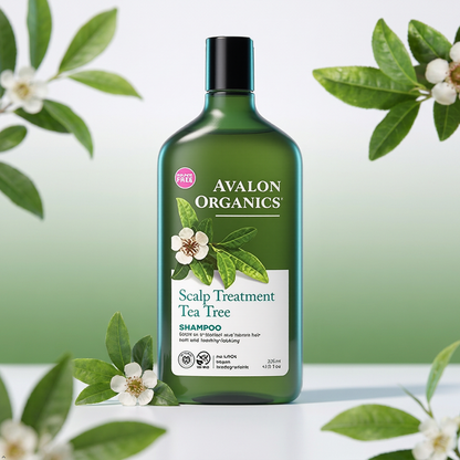 Avalon Organics Scalp Treatment Tea Tree Shampoo, 11 oz (Pack of 2) Avalon Organics