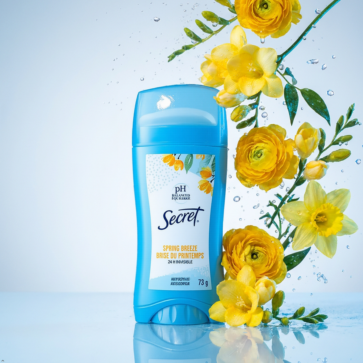 Secret Invisible Solid Antiperspirant and Deodorant, Spring Breeze, 2.6 oz Secret