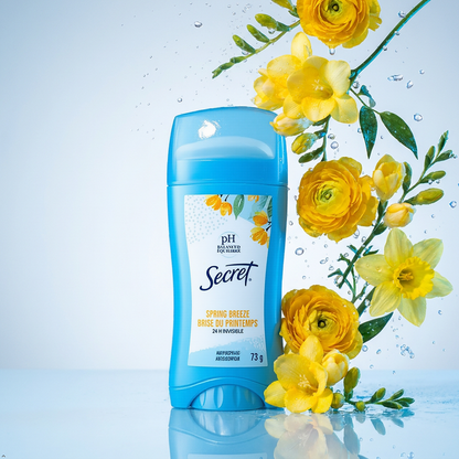 Secret Invisible Solid Antiperspirant and Deodorant, Spring Breeze, 2.6 oz Secret