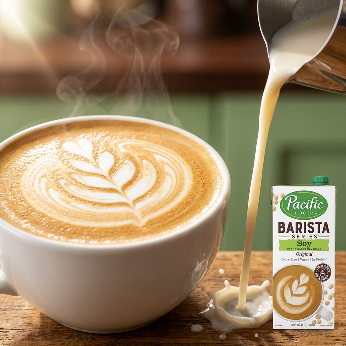 Pacific Foods Barista Series Soy Milk, Original, 32 oz (Pack of 2) Pacific Foods