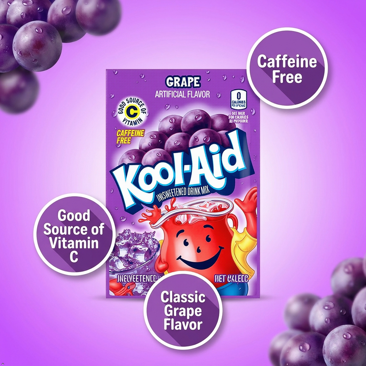 Kool-Aid Lemonade Unsweetened Caffeine-Free Drink Mix, 48 Count (Pack of 2) Kool-Aid