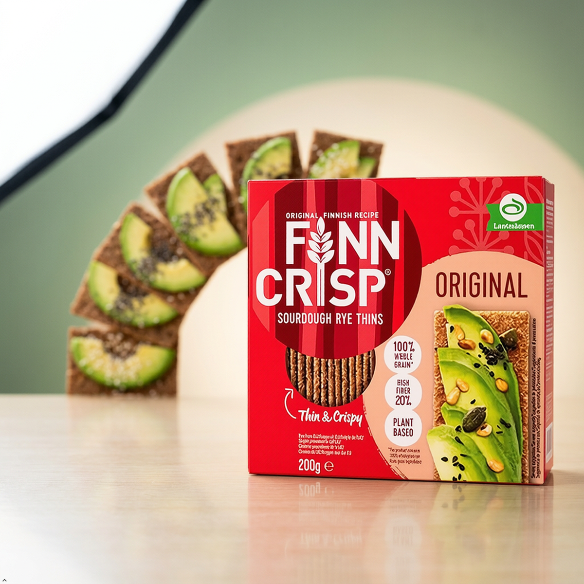 Finn Crisp Sourdough Rye Thins, Original Crispbread, 7 oz Boxes (Pack of 9) Finn Crisp