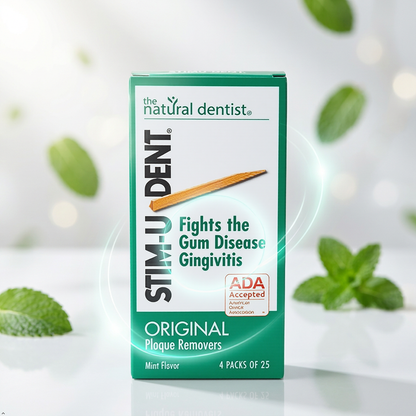 The Natural Dentist Stim-U-Dent Original Mint, 25 Count (Pack of 4) The Natural Dentist