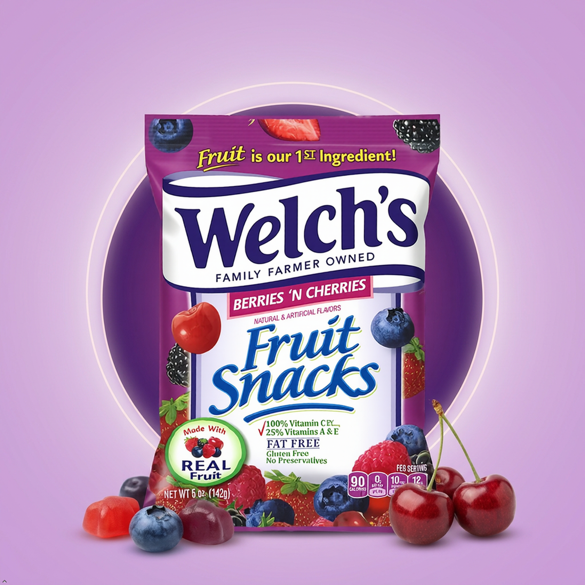 Welch's Wlch Bry Chry Frt Snk Ss, 5 oz Welch's
