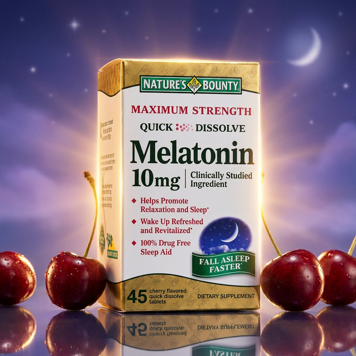Nature's Bounty Melatonin Quick Dissolve 10 mg Tablets, 45 Count Nature's Bounty