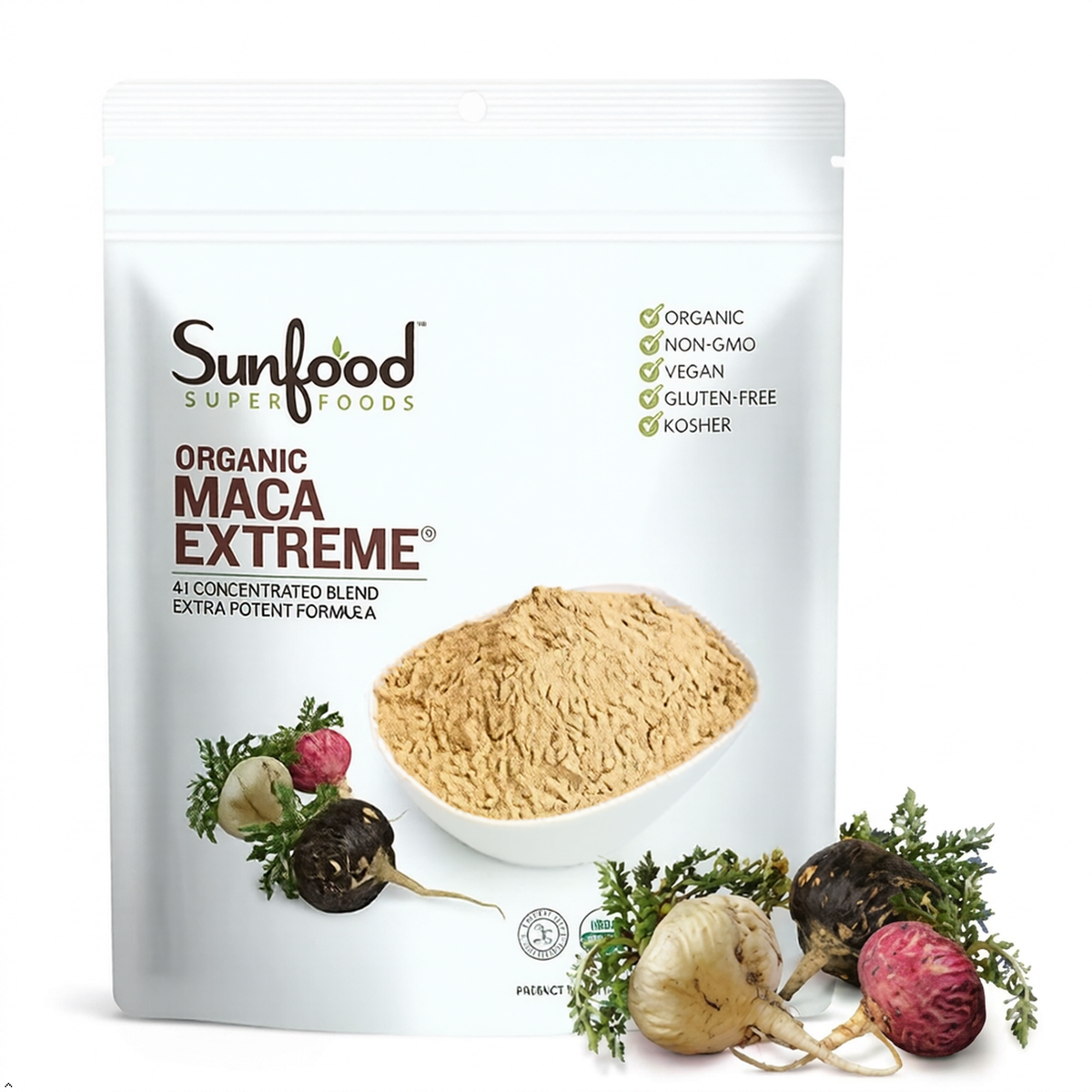 Sunfood Organic Maca Extreme - Maca Root Powder, Maca Powder Organic, Maca Sunfood