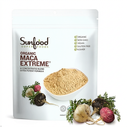 Sunfood Organic Maca Extreme - Maca Root Powder, Maca Powder Organic, Maca Sunfood