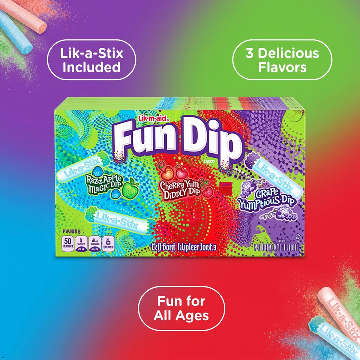 LIK-M-AID Fun Dip, 24Count Fun Dip