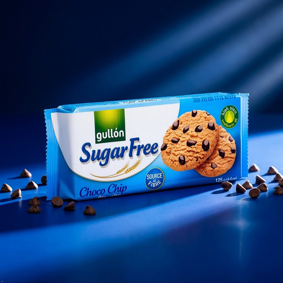 Gullon Sugar Free Chocolate Chip Biscuits, 125 g (Pack of 4) GullÃƒÂ³n