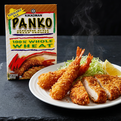 Kikkoman Panko Japanese Style Bread Crumbs Whole Wheat, 8 oz (Pack of 4) Kikkoman