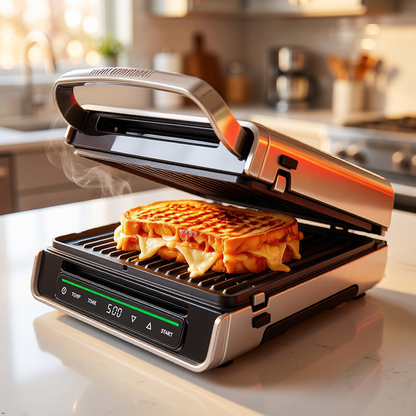 George Foreman Smokeless - Digital Smart Select, Family Size (4-6 Servings) George Foreman