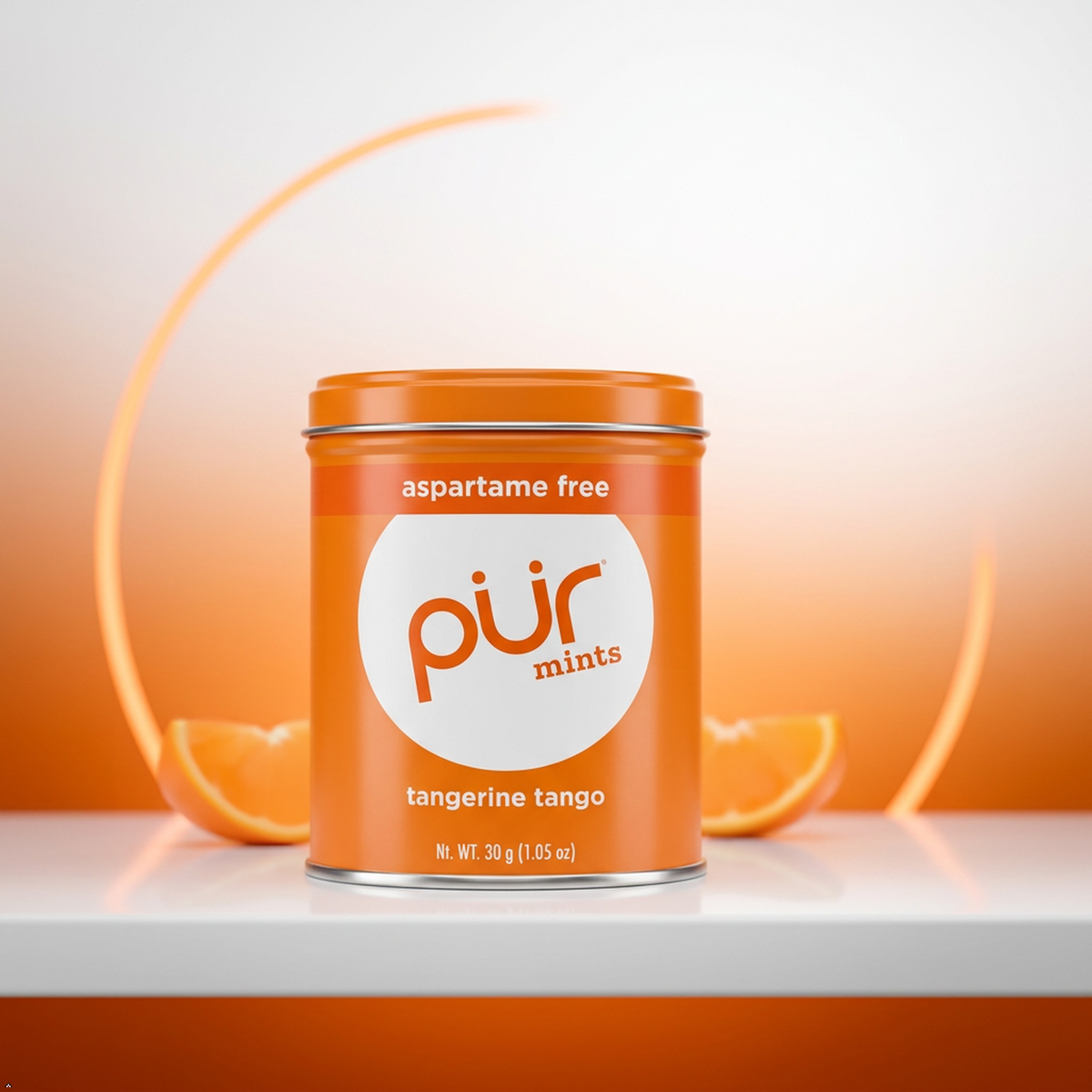 PUR Mints, Tangerine Xylitol Mints, No Artificial Flavor, 360 Count (12x30) PUR Mints