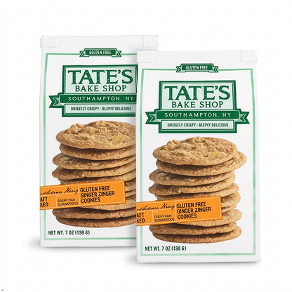 Tate's Bake Shop Gluten Free Ginger Zinger Cookies, 7 oz (Pack of 2) Tate's Bake Shop