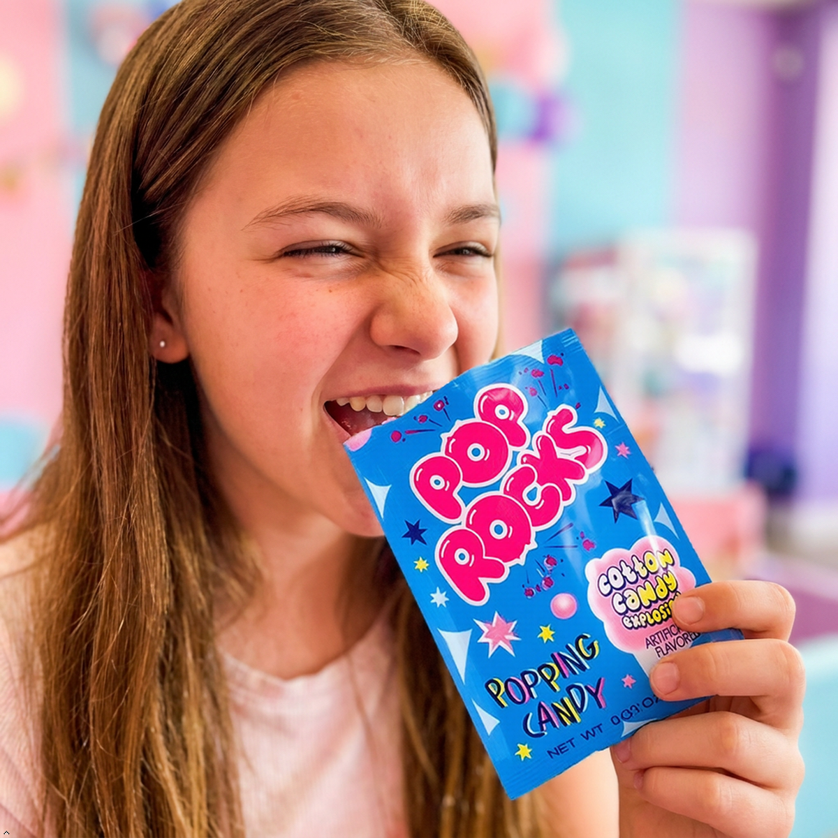 POP ROCKS Popping Candy, Cotton Candy, 24 Count, 0.33 oz (Pack of 24) POP ROCKS