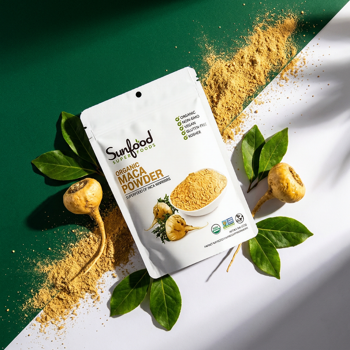 Sunfood Superfoods Organic Maca Powder for Men & Women - Maca Root Powder Sunfood Superfoods