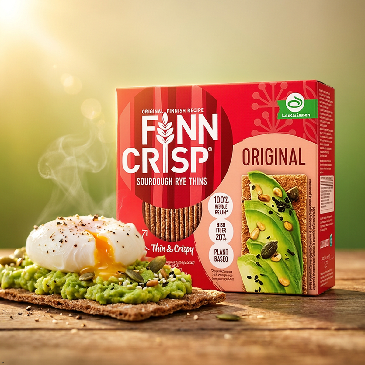 Finn Crisp Sourdough Rye Thins, Original Crispbread, 7 oz Boxes (Pack of 9) Finn Crisp