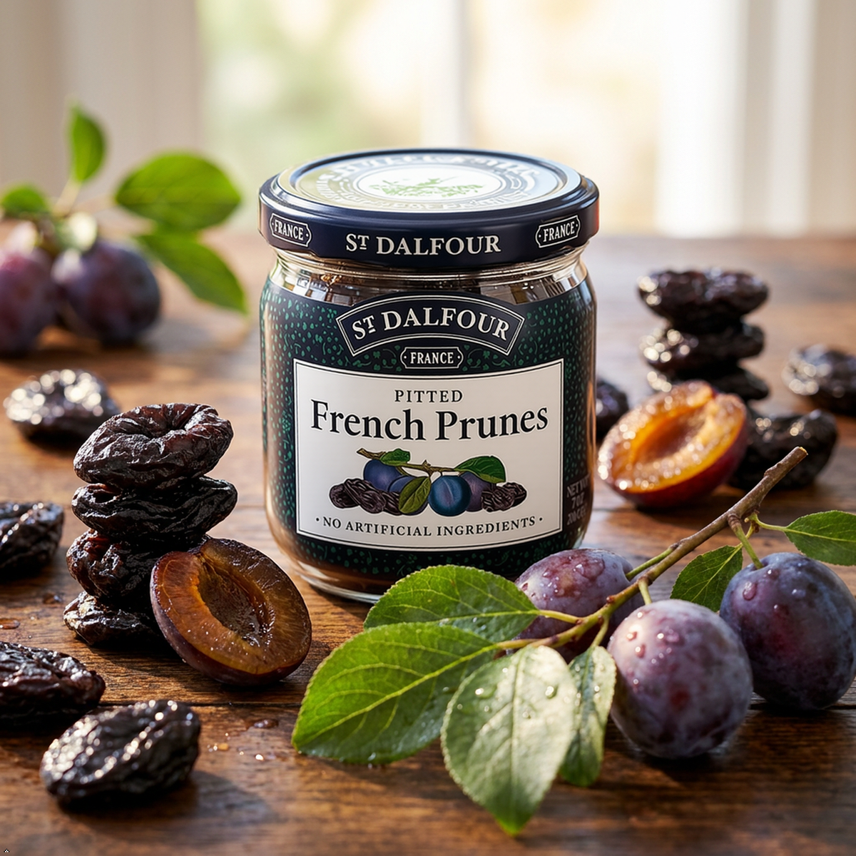 St. Dalfour Pitted French Prunes - 7 oz -, No Preservatives or Artificial St. Dalfour