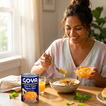 Goya, Papaya Slices In Heavy Syrup, 17 oz Goya