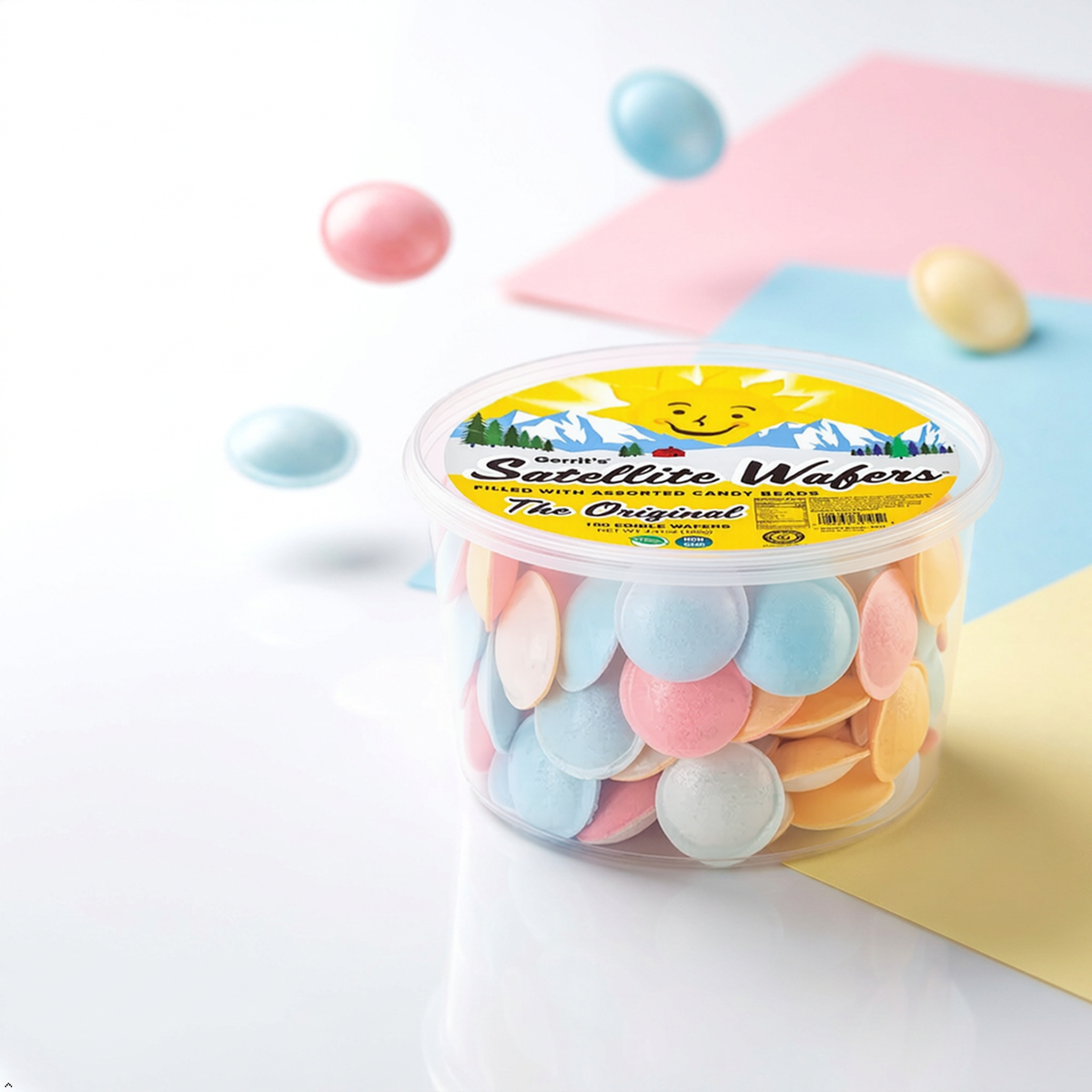 Gerrit's Original Satellite Wafers with Candy Beads, 100 Count, 4.41 oz Gerrit's
