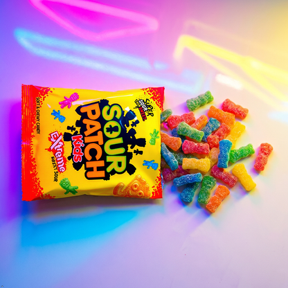 SOUR PATCH KIDS Extreme Sour Soft & Chewy Gummy Candy, Bulk Candy, 12 Bags SOUR PATCH KIDS