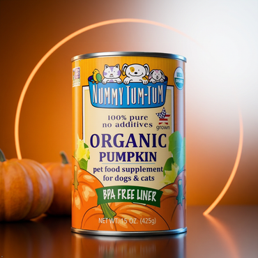 Nummy Tum Tum Organic Canned Pumpkin for Dogs, 15 oz (Pack of 12) Nummy Tum Tum