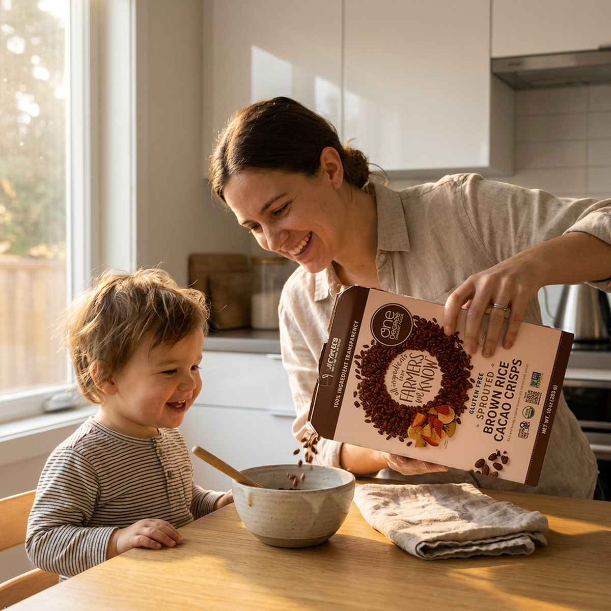 One Degree Organics Sprouted Brown Rice Cacao Crisps Cereal, 10 oz One Degree Organics