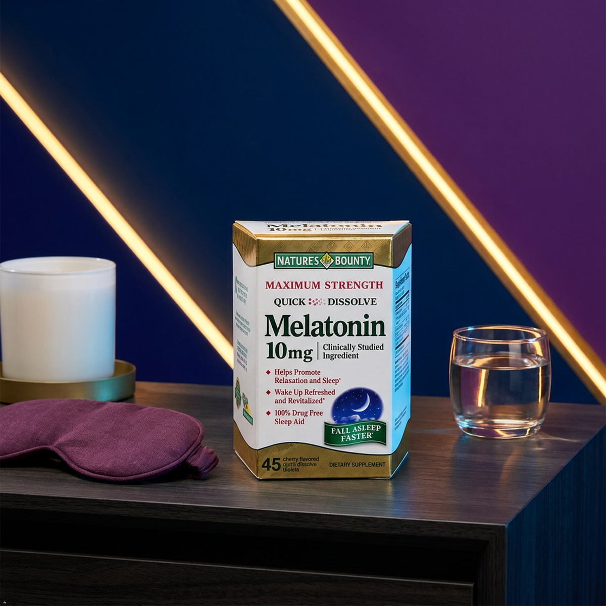 Nature's Bounty Melatonin Quick Dissolve 10 mg Tablets, 45 Count Nature's Bounty