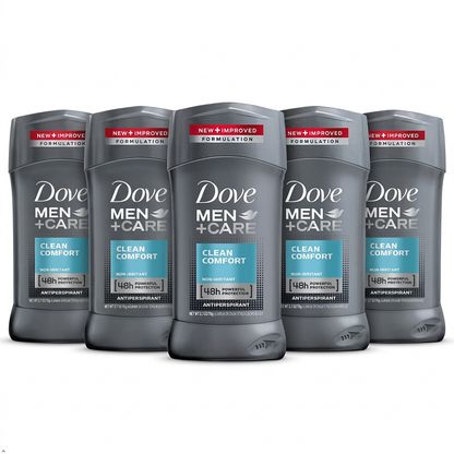 Dove Men+Care Antiperspirant Deodorant Stick Clean Comfort 2.7 oz (Pack of 5) Dove Men+Care