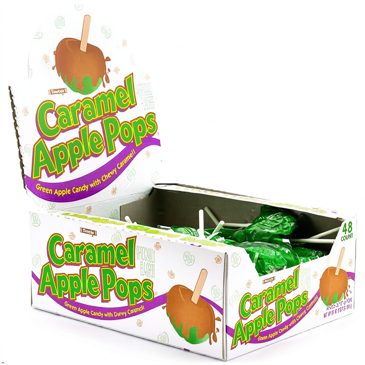 Tootsie Roll Caramel Pops Package APPLE 48 Count Tootsie Roll