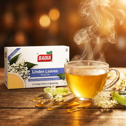 Badia Linden Leaves Tea, 25 Tea Bags (Pack of 2) Badia