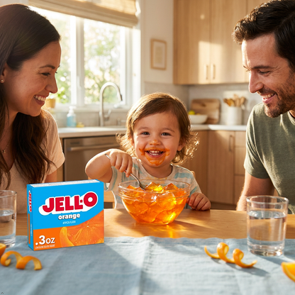 Jell-O Sugar Free Orange Gelatin Dessert Mix, 0.30 oz (Pack of 5) Jell-O