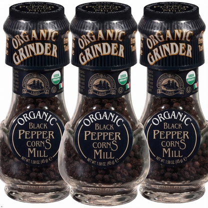 Drogheria & Alimentari Black Peppercorn Spice Grinder, 1.58 oz (Pack of 3) Drogheria & Alimentari