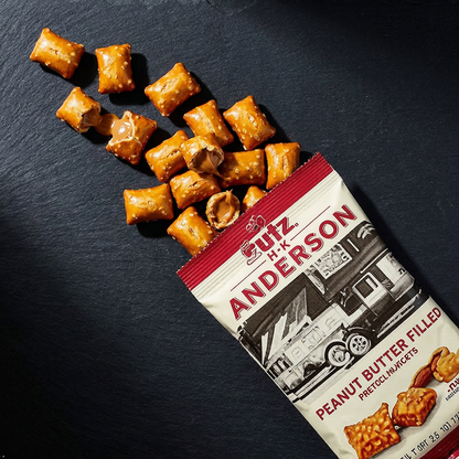 HK Anderson Peanut Butter Filled Pretzel Nuggets, 2.5 oz Bag (12-Pack) HK Anderson