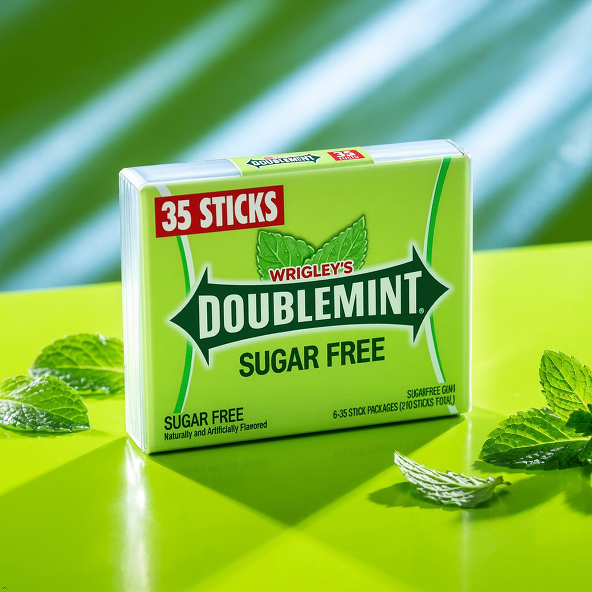 WRIGLEY'S DOUBLEMINT Mint Gum Chewing Gum Mega Pack, 35 Stick (Pack of 6) Doublemint