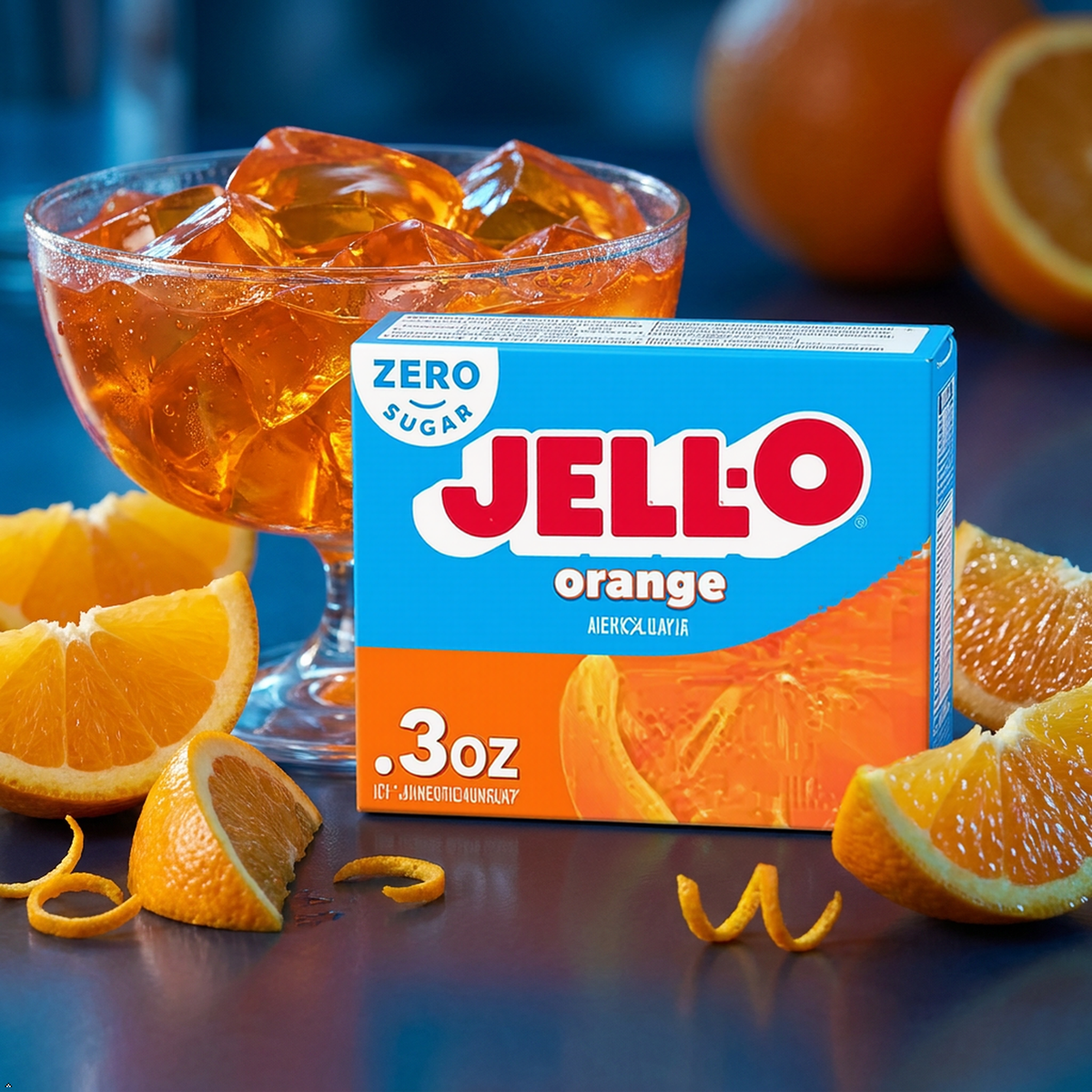 Jell-O Sugar Free Orange Gelatin Dessert Mix, 0.30 oz (Pack of 5) Jell-O