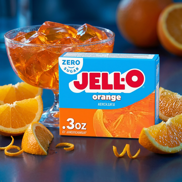 Jell-O Sugar Free Orange Gelatin Dessert Mix, 0.30 oz (Pack of 5) Jell-O